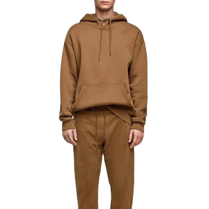 Soft Cotton <b>Sweat</b> Suits Men Pullover Tracksuit Sportswear Custom Logo 100% Cotton Fleece Boxy Fit Tracksuit <b>Top</b> Quality For Men - Product Image 4