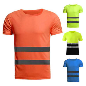 Camiseta Polo de Trabajo de Manga Corta para Hombre, ANSI Clase 1, Impermeable, de Poliéster, Alta Visibilidad, Reflectante, con Luz LED Intermitente - Product Image 1