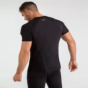 Custom Gym Wear Manufacturer Men's Compression Shirt <b>Athletic</b> Performance T Shirt DTF Printing Embroidery OEM Factory - Product Image 4