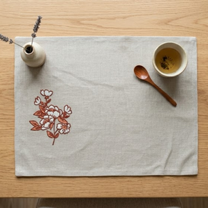 Minimalist Cotton Table Mat Modern Washable | Reusable Dining <b>Placemat</b> for Home Restaurant Custom Table Mat Durable Eco Friendly - Product Image 1