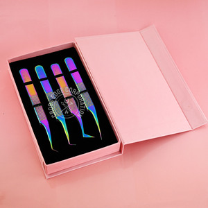 Fiber Isolation Tweezer Lash Extension Straight Non-Slip Hair <b>Removal</b> Tweezers Stainless Eyelash Tweezers Makeup Beauty <b>Tool</b> - Product Image 1