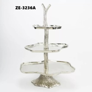 Handcrafted Designer Aluminium Eco-Friendly Oven <b>Safe</b> Cake Display Stand Artistic Base Home Decor Zahid Exports Big Wholesaler - Product Image 3