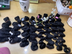 Vierge vietnamienne cambodgienne Remy closure Body Wave Extensions naturel noir non traité brut doux sensation de main lâche cheveux humains - Product Image 5