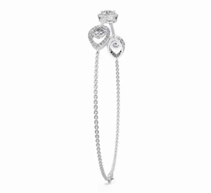 Auras Vision Halo Diamond Chain Bracelet 9kt 14kt 18kt Yellow <b>Rose</b> White <b>Gold</b> 0.877 Carat 69 Natural Diamonds Fine Jewelry - Product Image 2