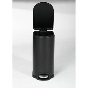 Pattumiera curva in acciaio inossidabile da 10 litri con pedale, secchio interno rimovibile, maniglia con scanalatura per il trasporto, coperchio e bidone per rifiuti di alta qualità - Product Image 2