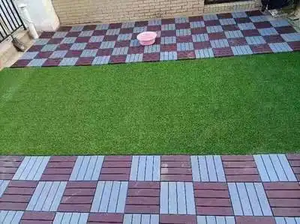 Dalles de terrasse emboîtables antidérapantes pour jeux en plein air et aménagement paysager, style gazon naturel, pour usage intérieur et extérieur - Product Image 6