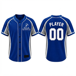 เสื้อเบสบอลผู้ชายแขนสั้นสีพื้นผ้าโพลีเอสเตอร์ 100% ระบายอากาศได้ดี ขายดีอันดับต้นๆ พร้อมปรับแต่งได้ - Product Image 1
