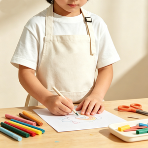 Wholesale Children's Sleeveless Polyester <b>Kitchen</b> <b>Apron</b> with Custom Logo Printing for Cooking Cleaning and Painting - Product Image 2