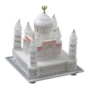Gran Oferta en Escultura de Mármol Blanco Tallada a Mano del Taj Mahal para Coleccionistas, Decoración de Mesa y Hogar, Disponible al Mejor Precio - Product Image 3
