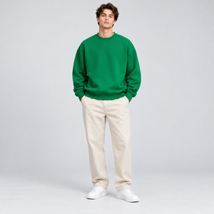 Pullover Sweatshirt Low MOQ <b>Mens</b> <b>Tops</b> Outdoor Side OEM ODM Regular Fit Split Hem Blank <b>Henley</b> Collar Sherpa Sweatshirt <b>Men</b> - Product Image 5