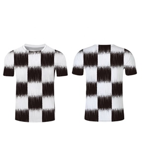 T-shirt à manches courtes pour homme, sublimation, motif géométrique, col rond, respirant, coupe régulière, style décontracté, 100% polyester tricoté - Product Image 4