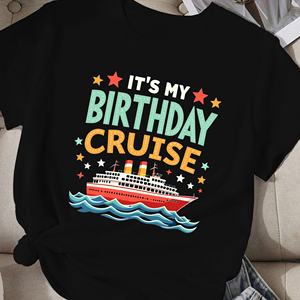 Camiseta cómoda para mujer IT S MY BIRTHDAY CRUISE - Product Image 4