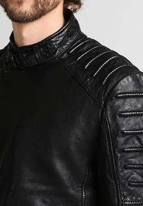 Veste en cuir véritable pour homme avec logo personnalisé, séchage rapide, respirante, hiver, faible MOQ, prix d'usine, OEM/ODM pour les détaillants - Product Image 3