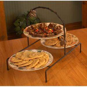 ชั้นวางขนมโลหะดีไซน์สวยงามสำหรับเสิร์ฟช็อกโกแลต คุกกี้ ของหวาน และผลไม้อบแห้ง - Product Image 1