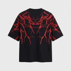 Camiseta de Hombre Personalizada OEM, Premium, 100% Algodón, Oversize, Hombros Caídos, Estampado Gráfico, Cuello Redondo, Manga Corta, Informal, Tejida - Product Image 4