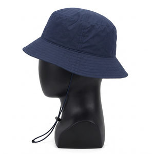 Unisex Fisherman Bucket <b>Hat</b> Solid Navy Blue Nylon Wide Brim Casual Outdoor Streetwear Fashion Adult Spring <b>Summer</b> - Product Image 2