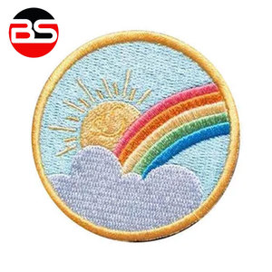 Patch brodé personnalisé sur mesure, nouvelle arrivée, vente chaude, patch brodé adhésif avec bordure Merrow par Burhan Sports - Product Image 1