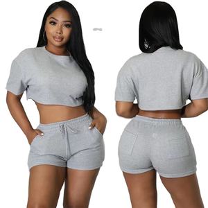 Hot sale promotion customization 2025 Summer Two Piece <b>Women</b> <b>Short</b> Set Big Plus Size <b>Short</b> Sets <b>shorts</b> for <b>Women</b> - Product Image 1