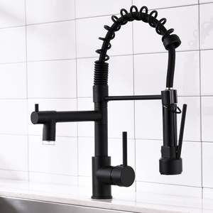 Commercial LED Pull Down Sprayer <b>Kitchen</b> <b>Faucet</b> Single Handle Single Lever <b>Sink</b> <b>Faucet</b> - Product Image 5
