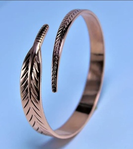 Antique Hammered Finish Handmade Copper Bracelet Traditional Modern Design Unisex Jewelry for Holiday Gift - Product Image 3