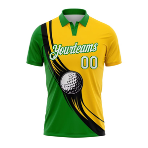 OEM High Quality Men's Jersey Short Sleeve Button Front Casual Shirts Set Regular Length <b>Quick</b> Dry Polyester Spandex Print Golf - Product Image 4