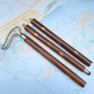 Personalized <b>Wooden</b> <b>Walking</b> Cane Ornate Metal Handle Art Deco <b>Walking</b> <b>Stick</b> Custom Engraved Gentleman Gift Handmade Decorative - Product Image 2
