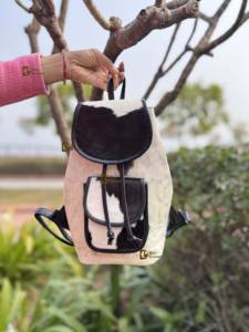 Mochila de estilo occidental de piel de vaca auténtica, mochilas escolares impermeables multiusos Unisex, producto a granel al por mayor de moda - Product Image 2