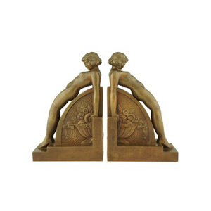 Modern Aluminum Bookends with Anti Slip Base Heavy Duty Decorative <b>Book</b> Holder for Office Desk and Home <b>Library</b> - Product Image 6