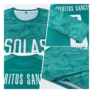 Camiseta de Fútbol Sublimada Personalizada, Manga Corta, Cuello Redondo, Uniforme de Fútbol Transpirable, Nombre y Número del Equipo - Product Image 6
