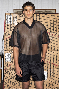 Camiseta de Verano Personalizada de Alta Calidad, Estilo Deportivo, Malla Atlética, Corte Cuadrado, para Hombre - Product Image 2