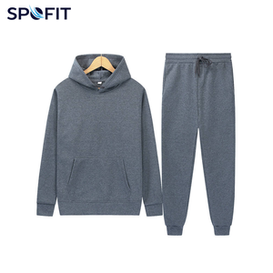 SPOFIT ชุดวอร์มผ้าฟลีซมีฮู้ดสำหรับเด็กผู้หญิง สีชมพู แขนยาว สีพื้น เสื้อสเวตเชิ้ตผ้าฝ้าย กางเกงมีเชือกผูก มีกระเป๋าข้าง - Product Image 2