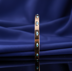 Bracelet élégant en acier inoxydable avec zircone cubique |   Bracelet en cristal scintillant de 2,6 pouces, 10g, bijou cadeau pour elle, bracelet anti-mal pour femme - Product Image 4