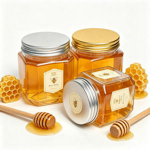Wholesale Empty 530ml PET Square <b>Jar</b> - 18oz Food Grade <b>Plastic</b> Container for Candy Nuts Snacks Honey Storage Custom Packaging - Product Image 3