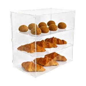 Samto Displays Vitrina de pastelería de 3 niveles Estante de pan Acrílico Panadería Pastelería Vitrina de panadería moderna Vitrina de panadería - Product Image 3
