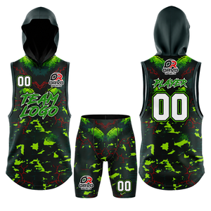 Conjunto de Uniforme de Fútbol Sublimado Personalizado ORVO SPORTS, Camiseta con Capucha y Pantalones Cortos, Absorbente de Humedad, Ajustado, con Estampado de Camuflaje, para Hombre - Product Image 1
