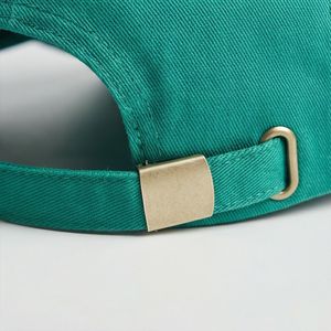 Gorra de béisbol redonda color verde azulado, gorra informal para mujer, estilo moderno y popular, diseño informal, elegante, de algodón - Product Image 6