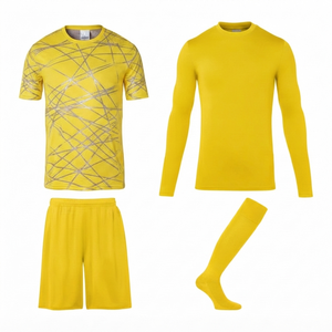 Ensemble de maillots de football personnalisés LEMON, tissu en maille respirant à séchage rapide, col rond, manches courtes, taille élastique, numéros d'équipe, unisexe, adultes - Product Image 1