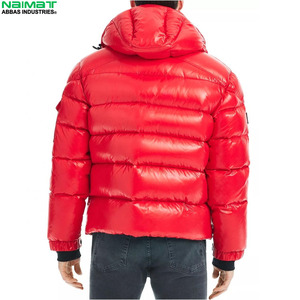 Premium Finish Polished Winter Puffer Jacket Men Wet Look Comfortable <b>Bubble</b> <b>Coat</b> Warm Thick Quilted Front Streetwear Parka - Product Image 4