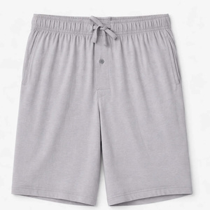 Short de jogging pour homme en molleton gris doux et confortable, en tissu éponge français épais et respirant, lin/coton - Product Image 1