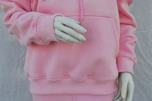 Baby <b>Pink</b> Womens <b>Tracksuit</b> Full Zip Hoodie Sweatpants <b>Set</b> Loopback French Terry Breathable Custom Printing Streetwear 100% - Product Image 3