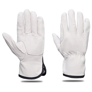 Guantes de Conducción de Cuero de Cabra de Primera Calidad, Cómodos y Protectores, con Palma y Puño Reforzados - Product Image 1