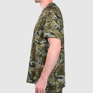 เสื้อยืดโอเวอร์ไซส์เรียบง่ายสำหรับผู้ชาย เสื้อยืดผ้าฝ้ายลายพรางต้นไม้จริง เสื้อยืดลายพรางสำหรับล่าสัตว์และตั้งแคมป์ - Product Image 1