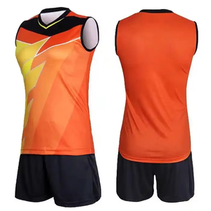 Wholesale Unisex <b>Volleyball</b> Uniform <b>Set</b> Adults 100% Polyester Quick Dry Breathable Lightweight Custom Player Name Sports Uniform - Product Image 6