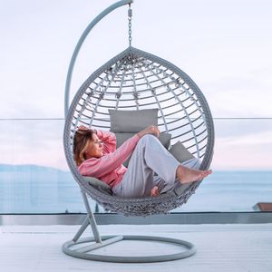 Coussin épais et doux pour chaise suspendue d'extérieur avec appui-tête - Product Image 3