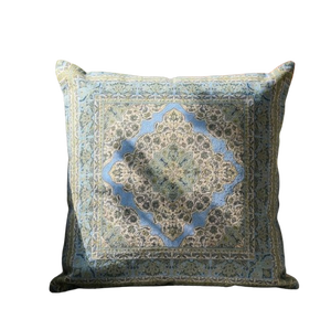Housse de coussin à motif floral vintage, 100% coton, écologique, lavable, usage hôtelier, 18x18 - Product Image 3