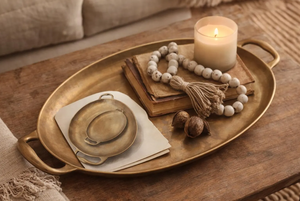 Modern Stylish Aluminium Metal Art Deco <b>Gold</b> Custom Logo Trending <b>Serving</b> Decorative <b>Tray</b> Wedding Dining Table Decoration - Product Image 2