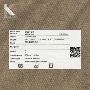 Pantalones de sarga para mujer, de algodón y poliéster, 285 GSM, con textura en ambos lados, extra suaves, color verde oliva, pantalones casuales, proveedor OEM - Product Image 5