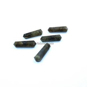 Lápiz terminado de doble punta de jaspe dálmata natural de calidad estrella al por mayor para decoración y fabricación de joyas - Product Image 5