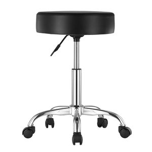 Sgabello Girevole Regolabile in Altezza con Capacità di 450 LBS, in Pelle PU Spessa, con Ruote per Salone - Product Image 1