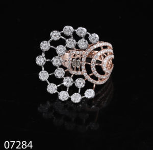 Anillo de Diamantes de Oro Rosa Sólido de 10K D'VINS JEWELS, Corte Redondo, Diamantes de Laboratorio, Joyería de Lujo para Boda, Certificado IGI, para Mujer - Product Image 4